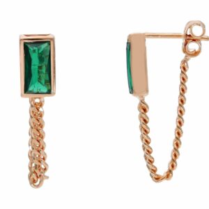 Orecchini lobo in Argento con Cristallo artificiale