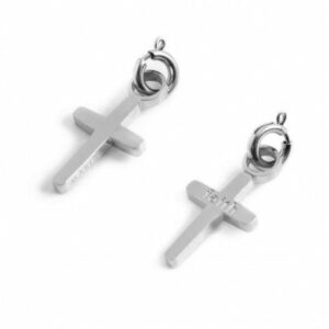 Charm acciaio croce faith