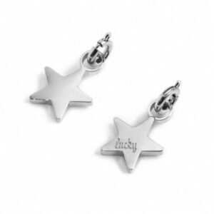 Charm acciaio stella lucky