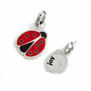 Charm coccinella acciaio