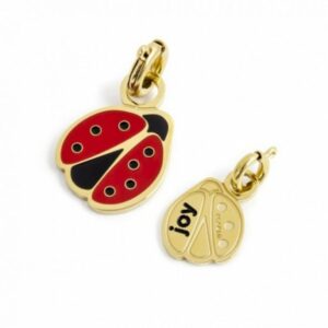 Charm coccinella pvd oro