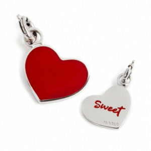 Charm cuore acciaio