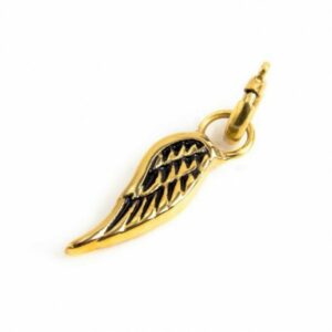 Charm oro pvd con black oil ala