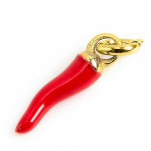 Charm pvd oro corno rosso