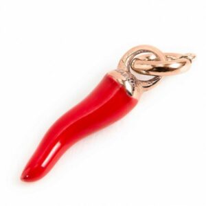 Charm pvd rose corno rosso