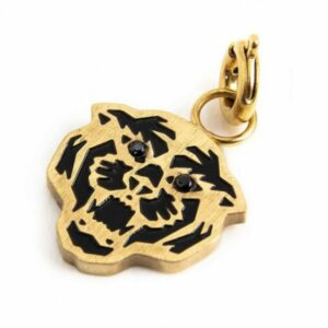 Charm tigre oro pvd satin balck oil